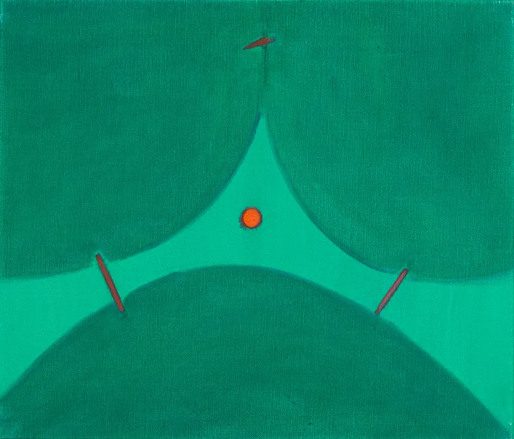 霍剛,抽象2015-026,45.5x53cm,油彩、畫布,2015(采泥藝術提供)