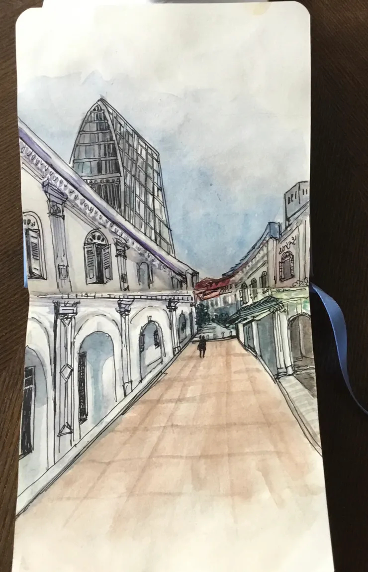 在都市叢林下的二層樓娘惹建築