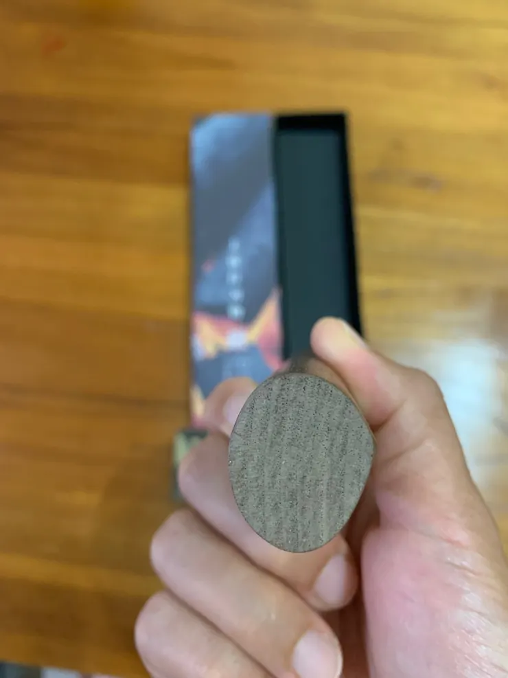 右撇子的刀柄。