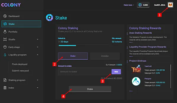COLONY｜Stake your $CLY to unlock all Colony features