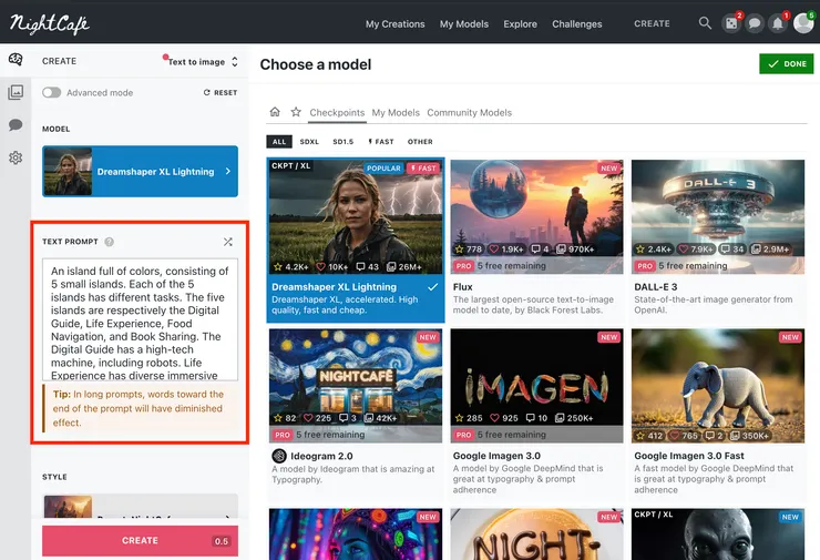 03 Text to image 操作說明|② 提示語 Text Prompt