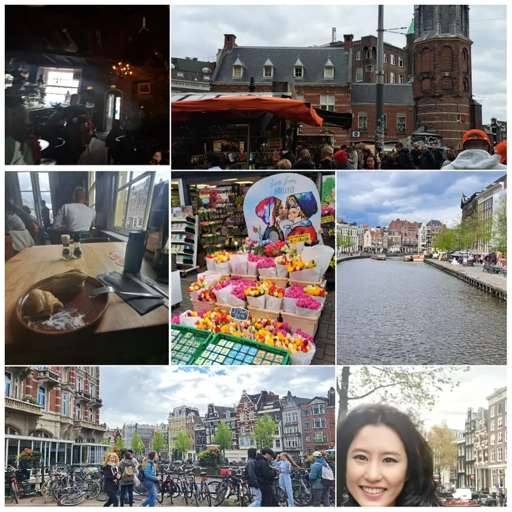 Stins Flowermarket 花市,  在淚塔用午餐..可看到運河..