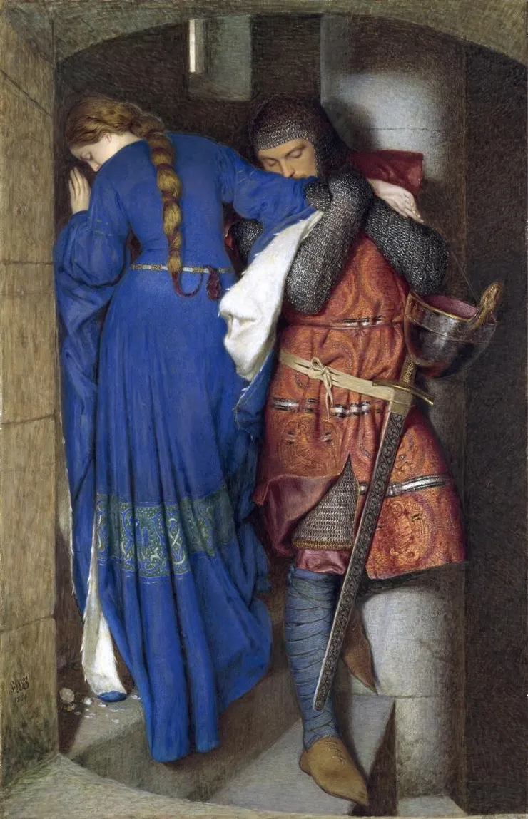 The Meeting on the Turret Stairs, 1864, Frederic William Burton