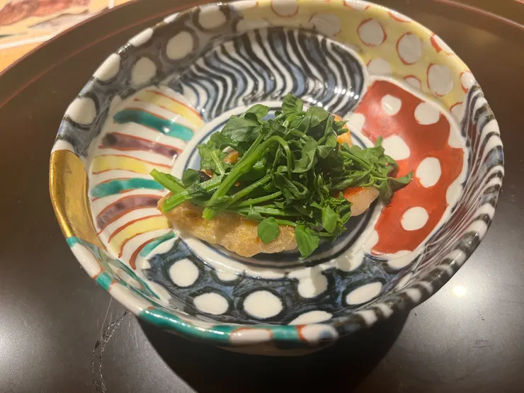 烤物，師傅非常喜歡這個盤子XD