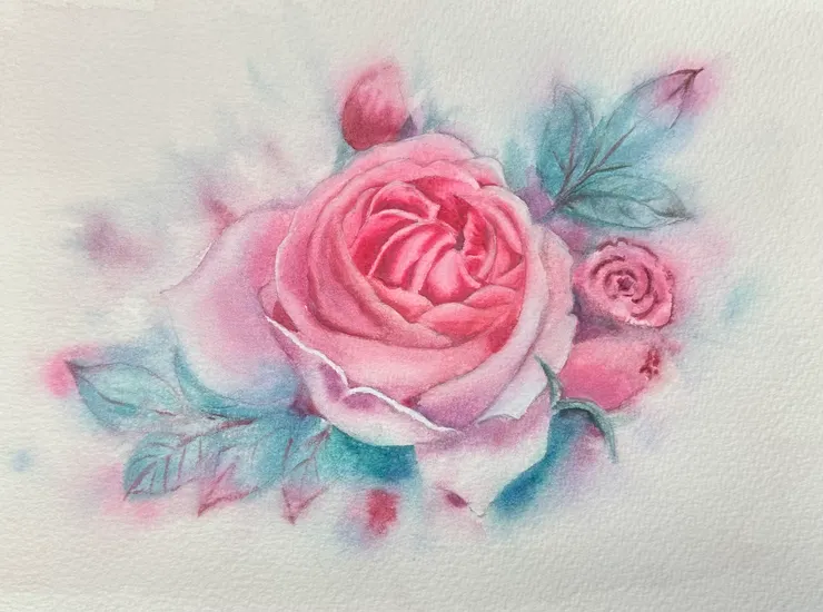 這張玫瑰花我沒有過多的渲染，反而有種脫俗夢幻的朦朧美感，你覺得呢？（圖 by Vina)