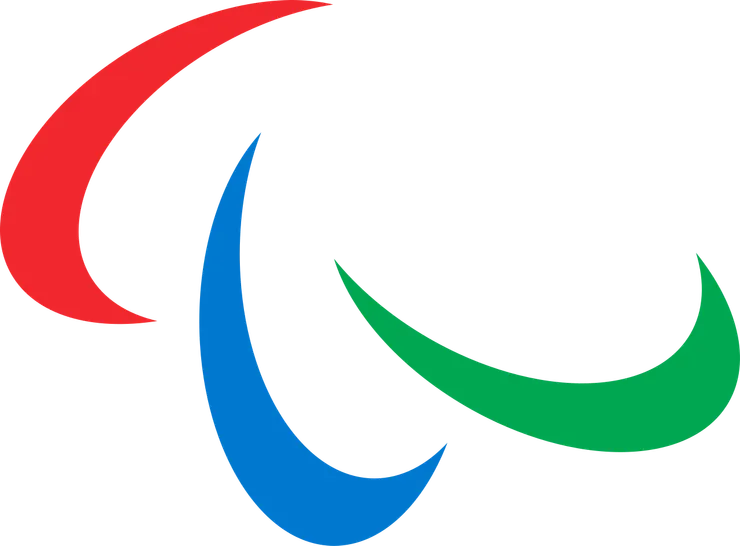 帕運LOGO分別以紅、藍、綠彩帶組成,代表人「心靈、身體、精神」。