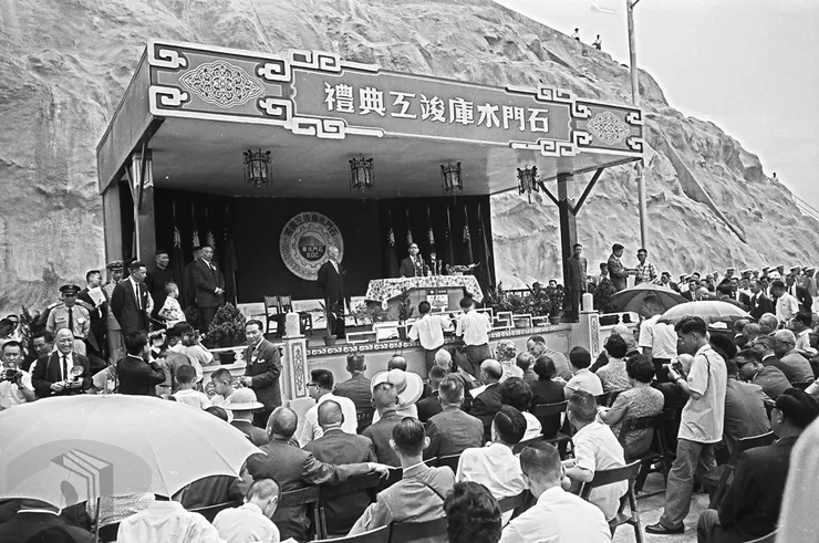 圖13 副總統陳誠主持石門水庫竣工典禮    案名：1964農復會照片 檔號：0053/0011/1 來源機關：行政院新聞局 管有機關：國家發展委員會檔案管理局