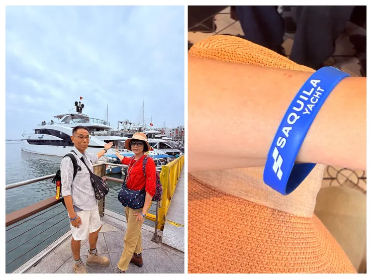 我們搭郵輪莎葵雅號和船票