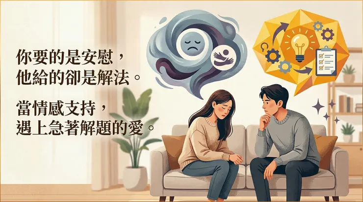 根據「最適匹配假說（Optimal Matching Theory）」，社會支持的效果取決於是否對上當下真正的需要。當一個人渴求情感支持，卻只收到工具性建議時，這種「支持的不匹配」往往會讓人感到更挫折，而非更好受。