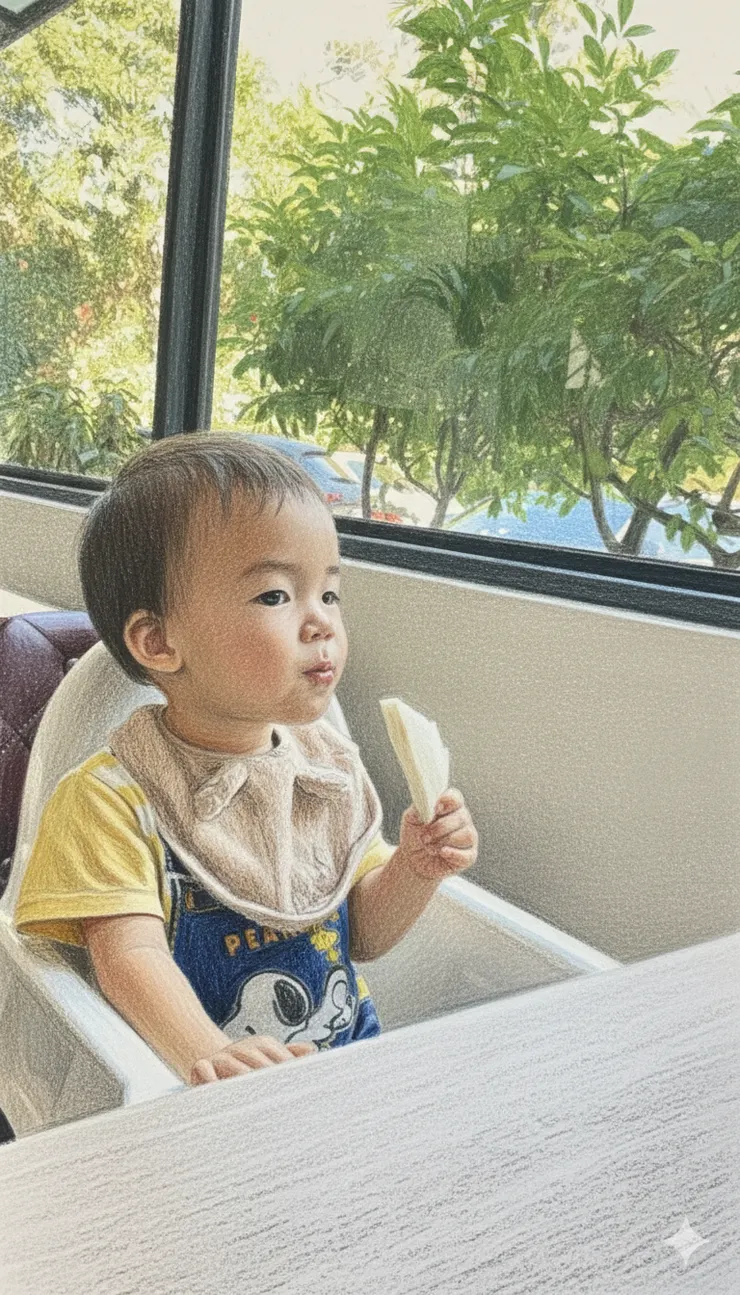 自己吃白吐司，滿意的多多