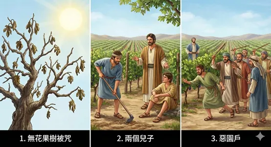 共觀福音書中相關耶穌在耶路撒冷城無花果樹與葡萄園的比喻教導