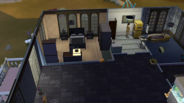 主人房在樓下。年紀大了很難上樓梯...