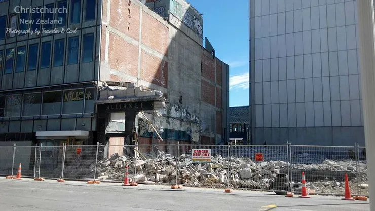 基督城地震房子倒塌