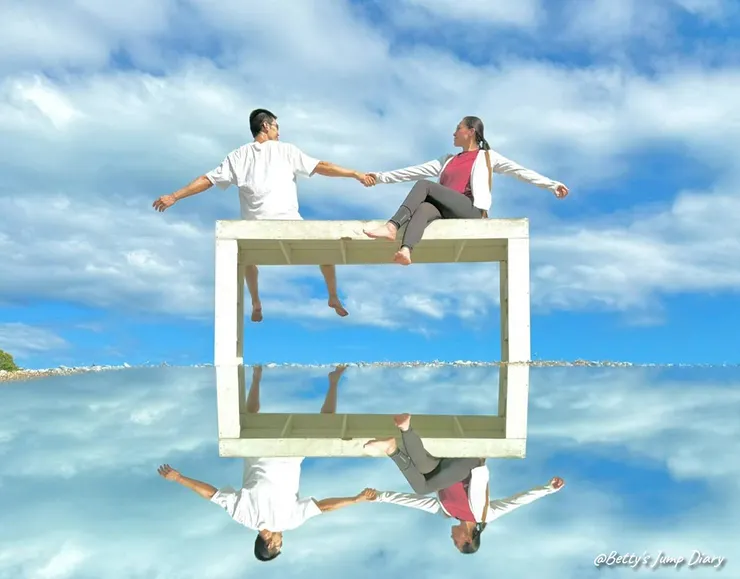 ▲花蓮曼波海灘沙灘車天空之鏡/圖片來源:Betty's Jump Diary