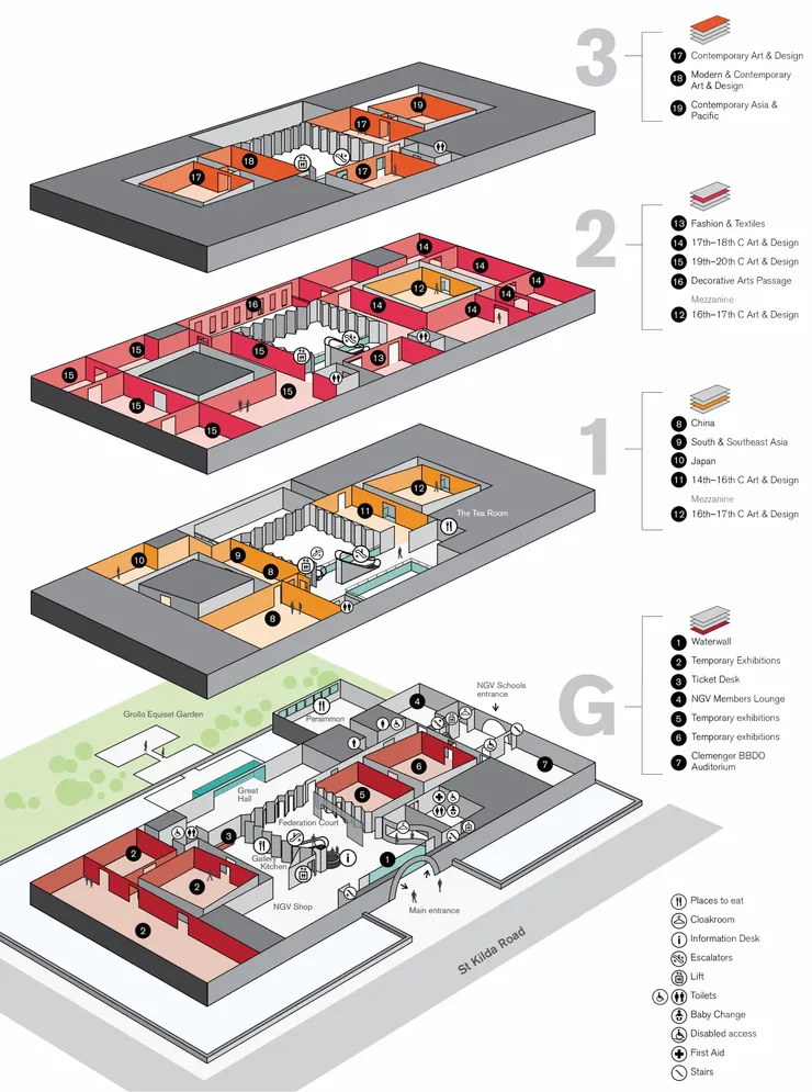 國際館的樓層介紹,看起來不大但走起來可怕!