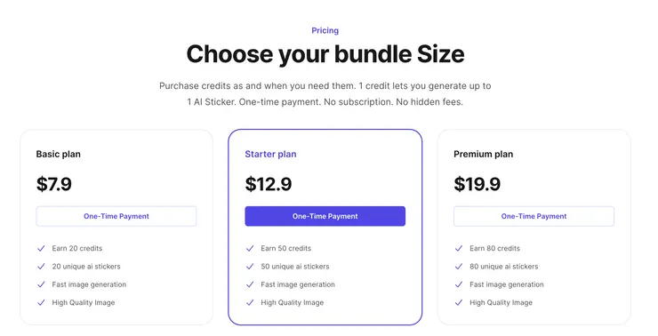 face to sticker pricing