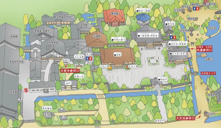 圖07 寺廟區散策地圖(圖片來源:大覺寺官網)