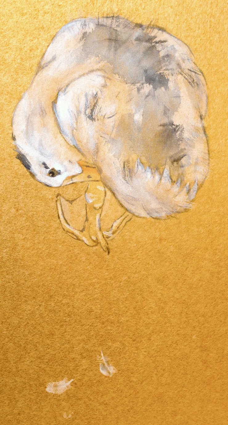 〈水邊籬下〉局部－鴨子