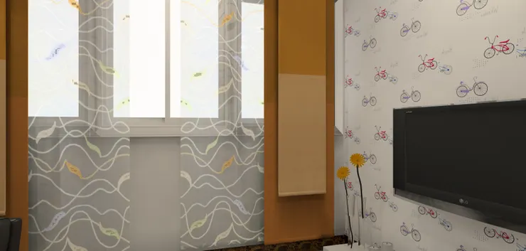 我覺得窗紗也有個好處,就是不像窗簾那麼厚重,能透光,卻不會完全把窗遮著,而且花紋也很好看。