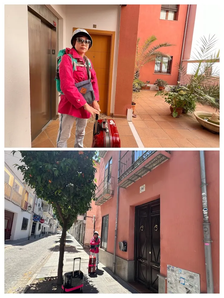 民宿大門和社區入口