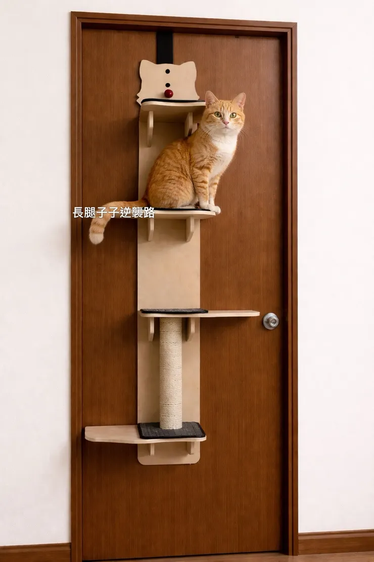 剛掛上去咪咪就跳上來了🧡