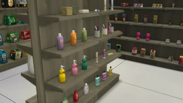 洗澡用品和口腔護理用品放在護膚品對面。