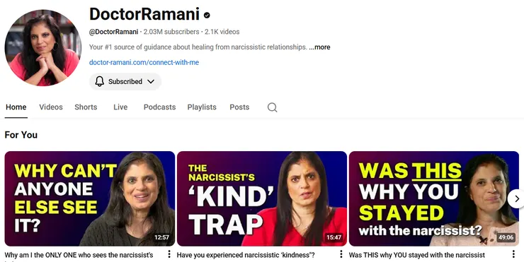 Dr. Ramani的Youtube channel