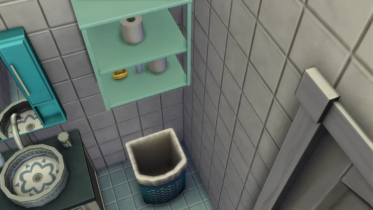 從這角度可以看清楚洗手盆的花紋。