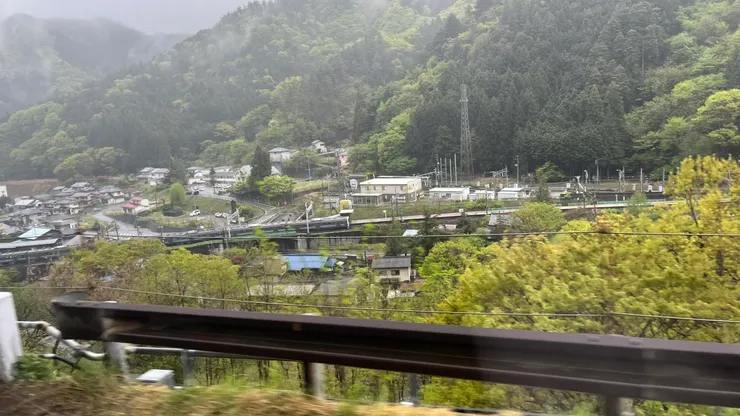 山梨段的風景很漂亮。