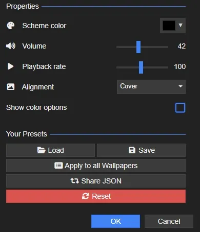 動態壁紙自定義微調功能
