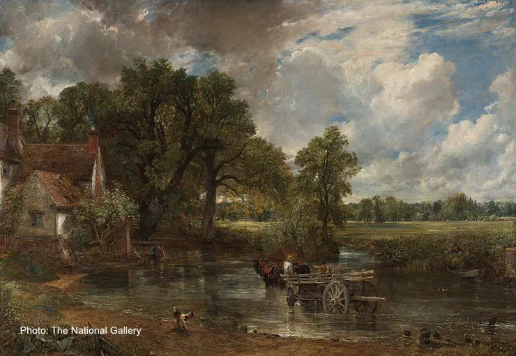 ”The Hay Wain.” John Constable. Oil on canvas. 1821. The National Gallery. License CC BY-NC-ND 4.0