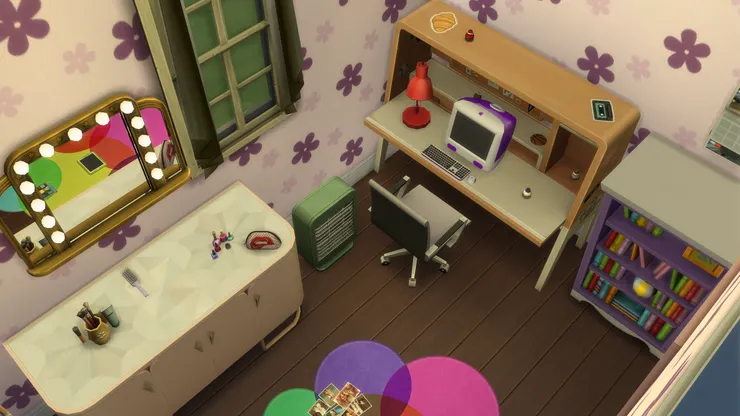 房間有暖風機,所以坐在地上也不怕冷。