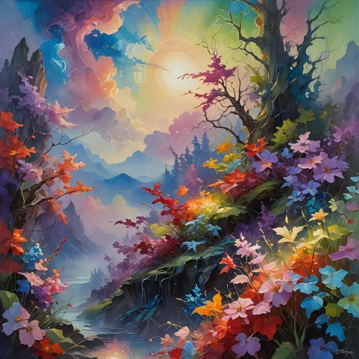 Style : Oil painting 