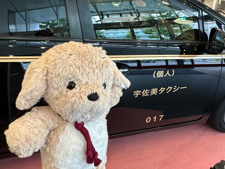 大福狗也要跟宇佐美個人Taxi合照！