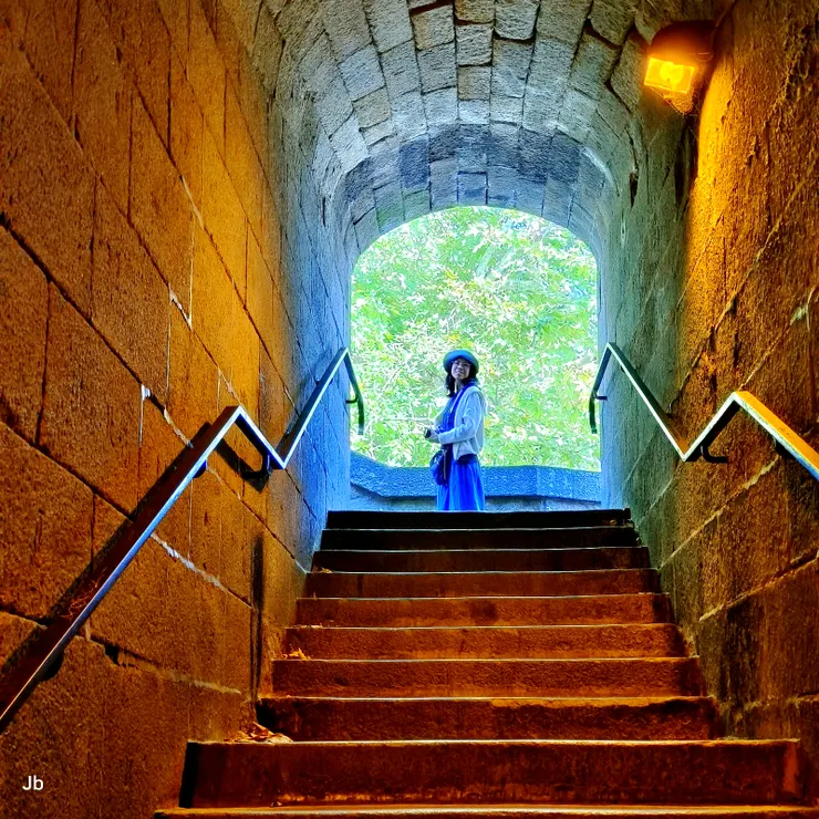 【當然要先登上城牆走一段】