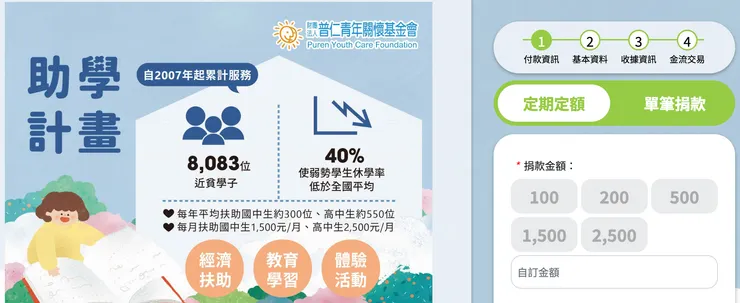 邀請您一起為弱勢孩子孩子逆轉人生,點我捐款