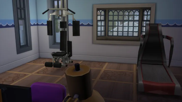 還有舉重設備，足不出戶便可以健身。難怪月身型那麼好。