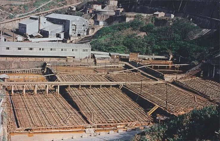 1970年代金瓜石礦區的銅沉澱池(圖片來源:國家文化記憶庫)