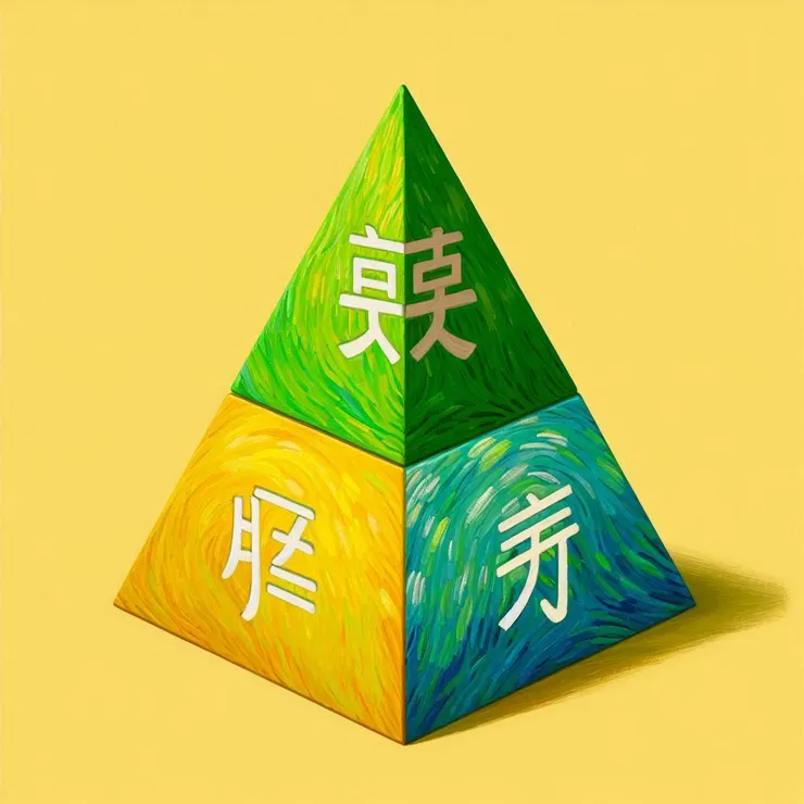 三慧如積木,有穩固的根基,才可以獲得成功。