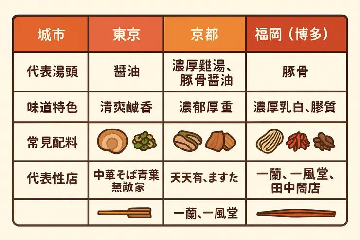 日本知名三地拉麵大比拼