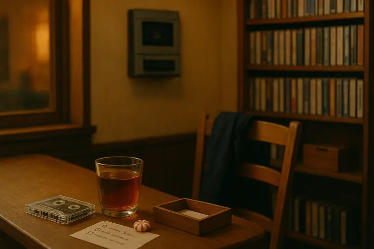 返還不是審判，是讓重量回家；外套暫放在椅背，讓肩膀記起無甲也能前行的姿勢。