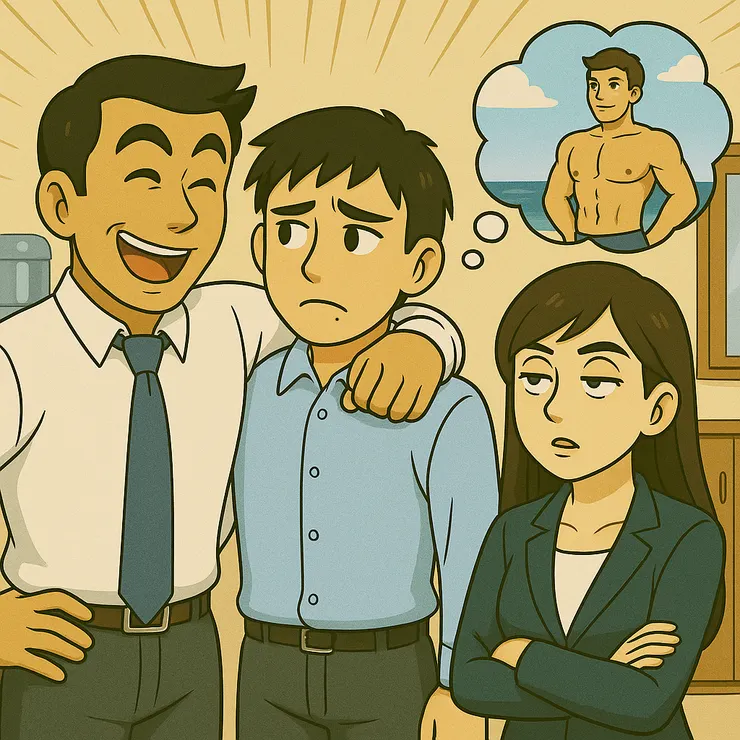 「而且學長......我想看的是泳褲猛男。」