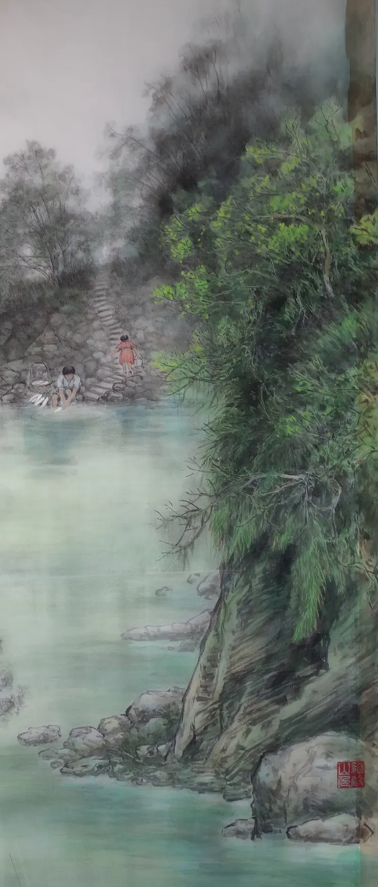 〈溪聲山色〉局部－山崖