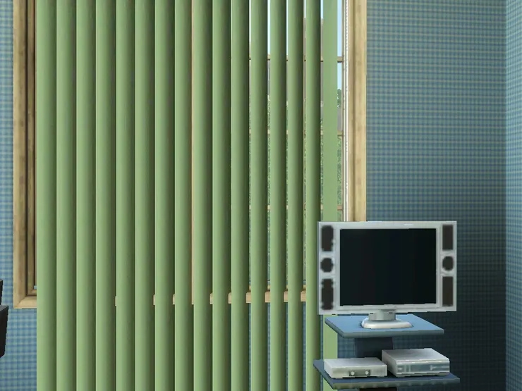 書房和辦公室就是要安裝這種直立百葉簾，不要花俏。