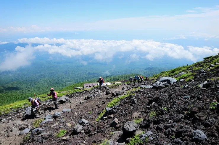 ▲富士山火山石灰地形