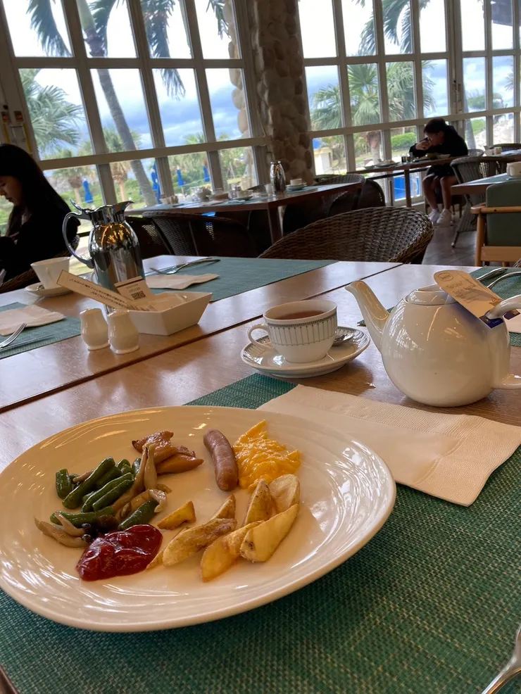 沖繩洲際飯店早餐。(圖片來源:辰心)