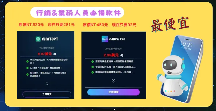 行銷業務人員 實用軟件我最便宜