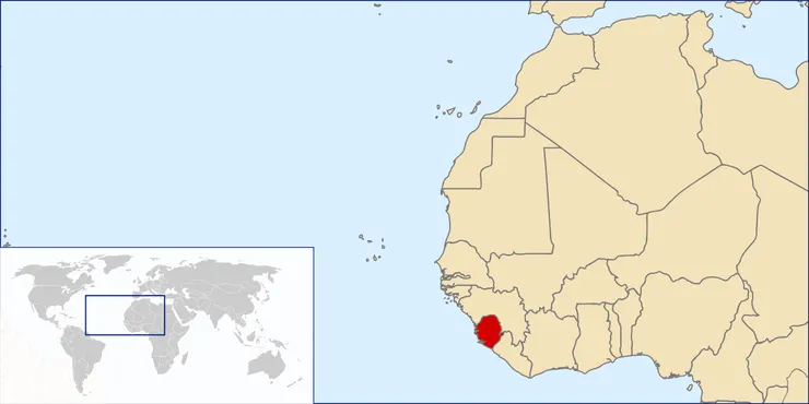 塞拉利昂位置圖