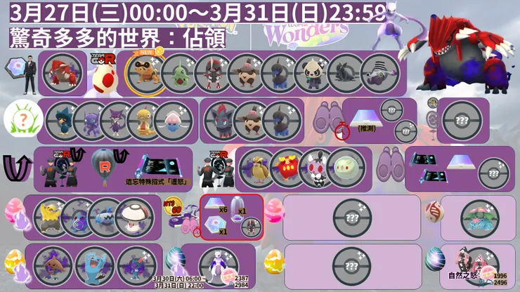 驚奇多多的世界:佔領_活動內容