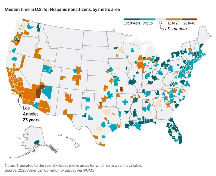 美國無證移民平均居留時間